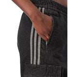 Pantalone cargo adidas in denim nero con cerniera trasformabile