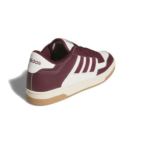 Sneaker adidas Rapid Court Low bordeaux e bianca con suola gum