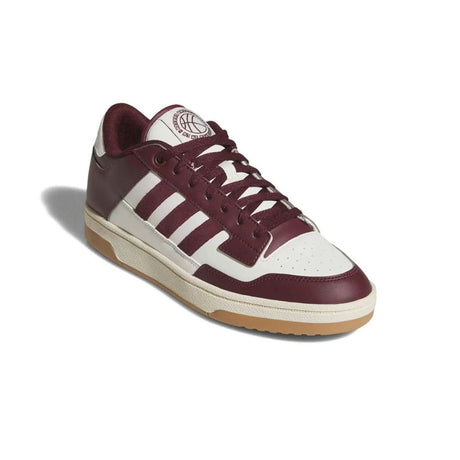 Sneaker adidas Rapid Court Low bordeaux e bianca con suola gum