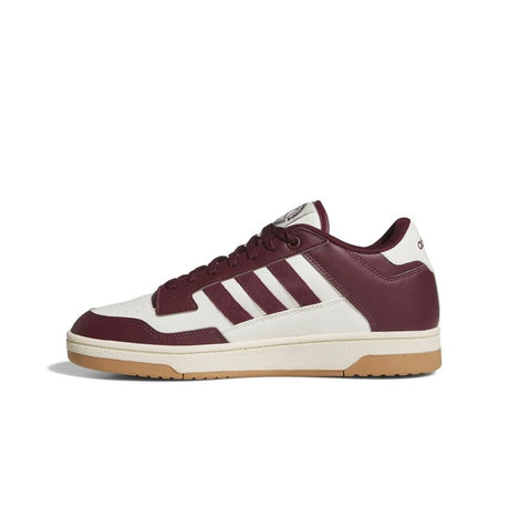 Sneaker adidas Rapid Court Low bordeaux e bianca con suola gum
