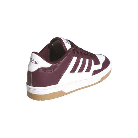 Sneaker adidas Rapid Court Low bianca e bordeaux con suola gum