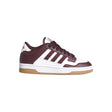 Sneaker adidas Rapid Court Low bianca e bordeaux con suola gum
