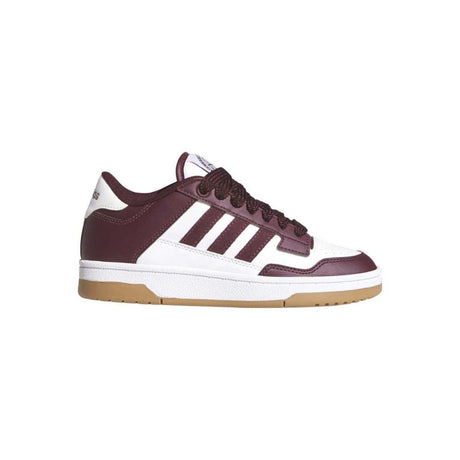 Sneaker adidas Rapid Court Low bianca e bordeaux con suola gum