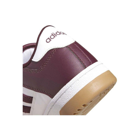 Sneaker adidas Rapid Court Low bianca e bordeaux con suola gum