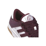 Sneaker adidas Rapid Court Low bianca e bordeaux con suola gum