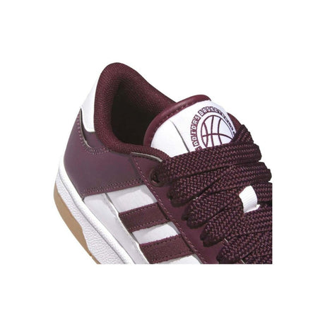 Sneaker adidas Rapid Court Low bianca e bordeaux con suola gum