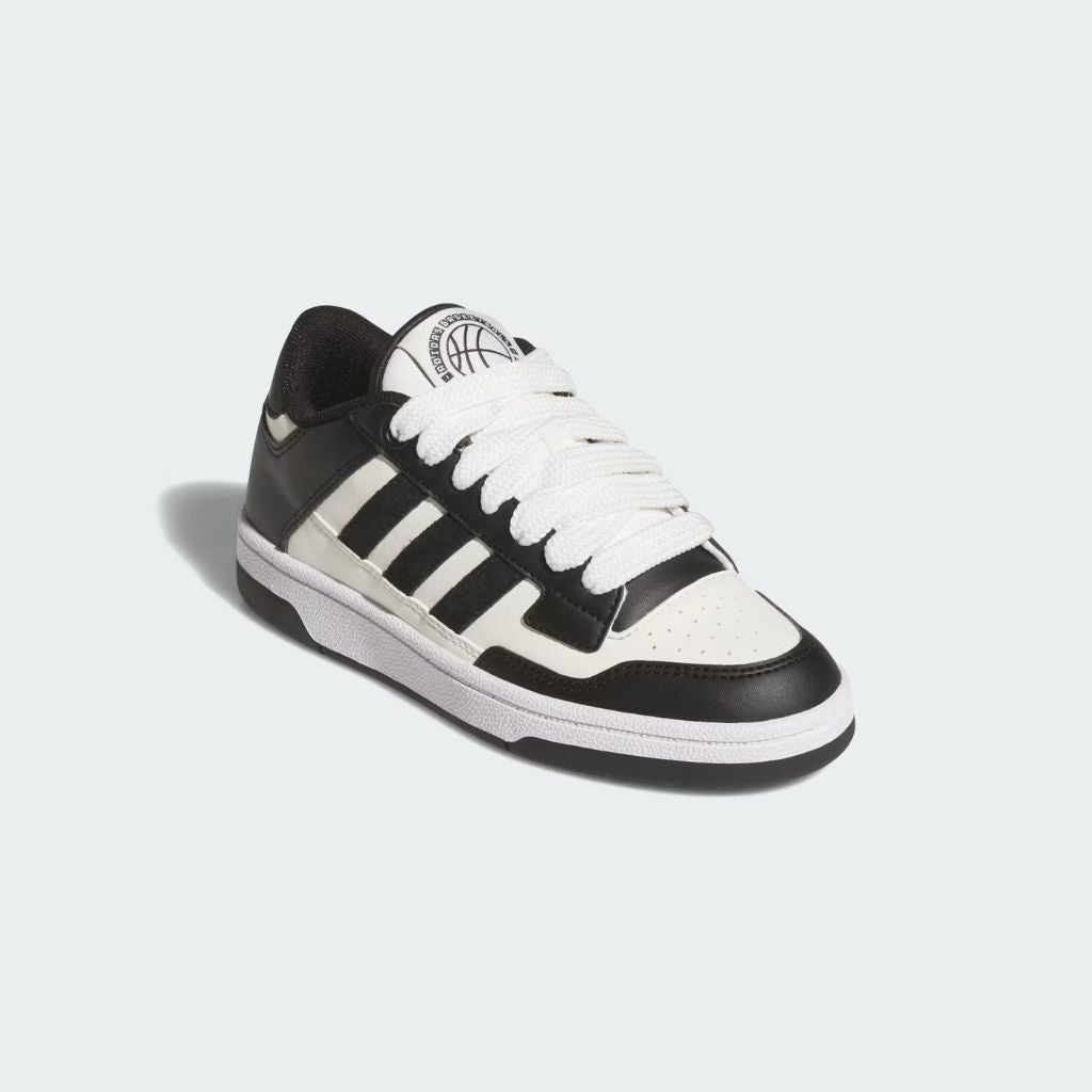 Sneaker adidas Rapid Court Low bianca e nera