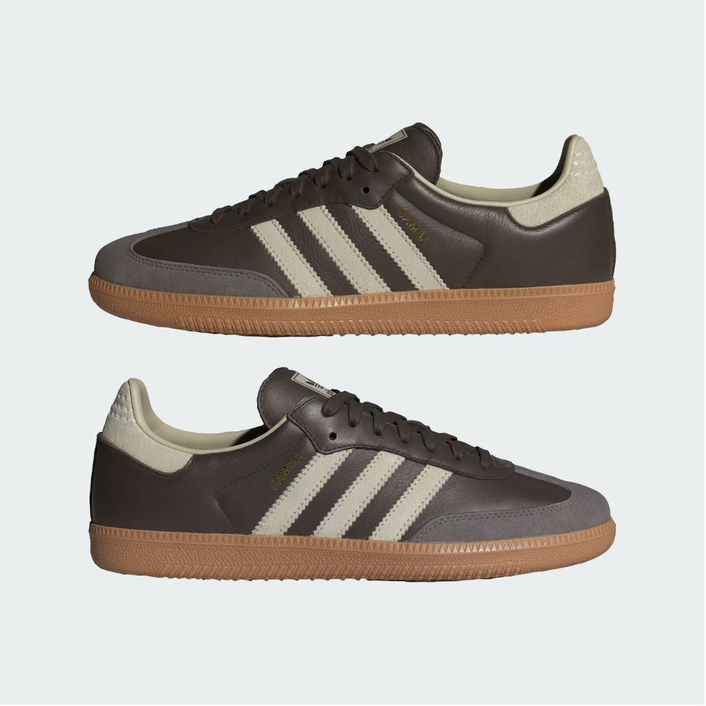 Sneaker Adidas Samba testa di moro con strisce panna