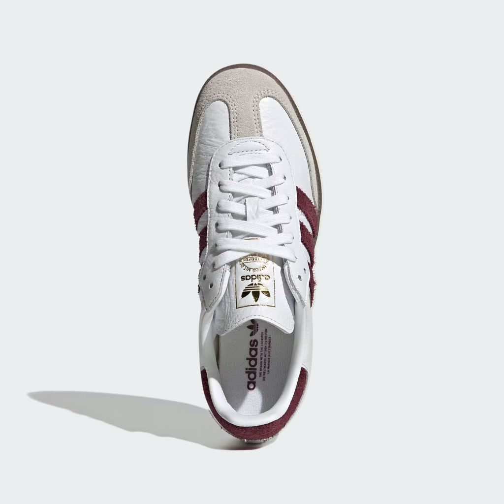 Sneaker Adidas Samba bianca bordeaux
