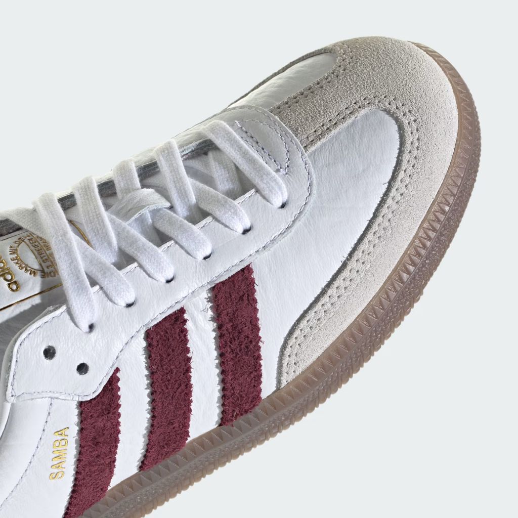 Sneaker Adidas Samba bianca bordeaux