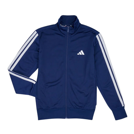 Tuta Adidas blu navy con giacca con zip e pantaloni con bande bianche