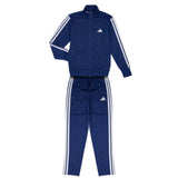 Tuta Adidas blu navy con giacca con zip e pantaloni con bande bianche