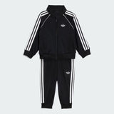Tuta completa unisex baby Adidas Originals nera in tessuto acetato