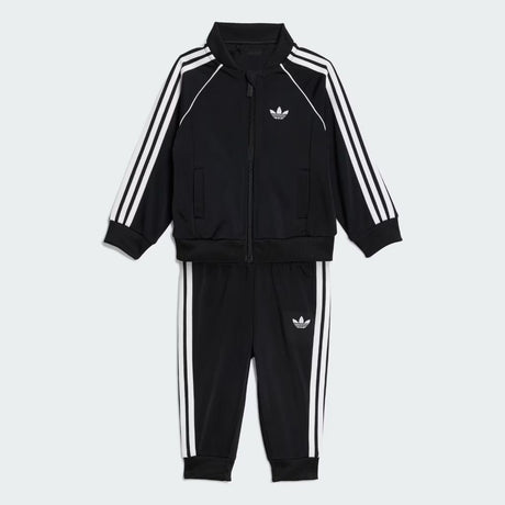 Tuta completa unisex baby Adidas Originals nera in tessuto acetato