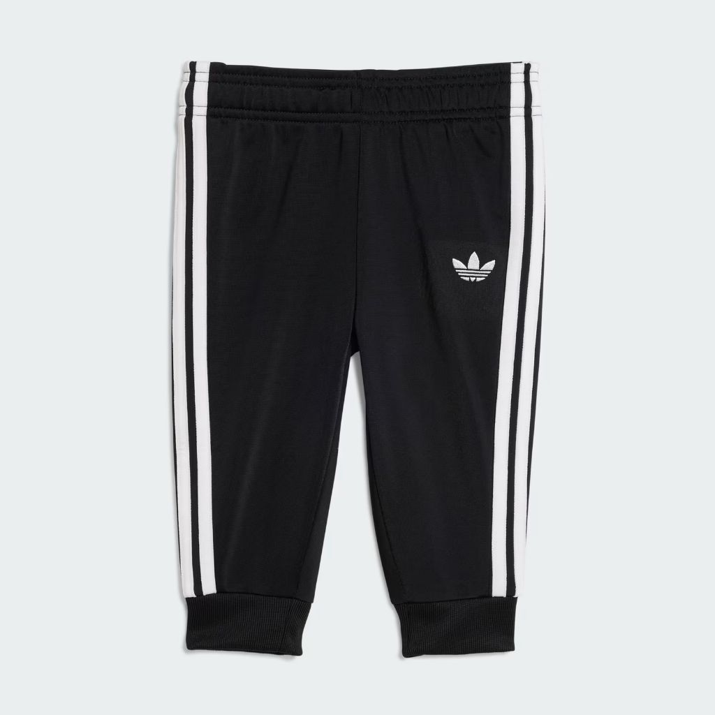 Tuta completa unisex baby Adidas Originals nera in tessuto acetato
