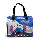Bauletto Alviero Rodriguez blu con stampa cartoon pop