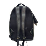 Zaino in ecopelle nero con stampa illustrata, frase sulla corona e pochette abbinata
