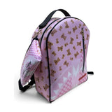 Zaino Alviero Rodriguez rosa con stampa orsetti teddy bear