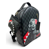Zaino Alviero Rodriguez nero con ritratto Marilyn Monroe pop-art