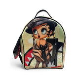 Zaino Alviero Rodriguez vintage con illustrazione pin-up