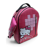 Zaino Alviero Rodriguez rosa con gattina kawaii pixel-art