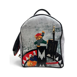 Zaino Alviero Rodriguez grigio con teddy bear streetwear