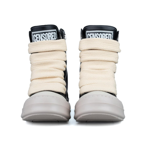 Censored RK Stivaletto Nero in Pelle