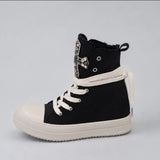 Sneaker Censored alta nera con croce gioiello