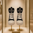 Sneaker Censored alta nera con croce gioiello