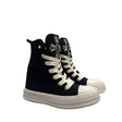 Sneaker Censored alta nera con croce gioiello