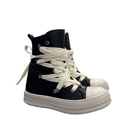Sneakers alte unisex Censored Gancio in ecopelle nera