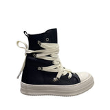 Sneakers alte unisex Censored Gancio in ecopelle nera