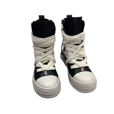 Sneakers alte unisex Censored Gancio in ecopelle nera