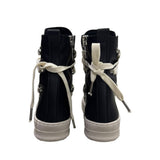 Sneakers alte unisex Censored Gancio in ecopelle nera