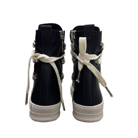 Sneakers alte unisex Censored Gancio in ecopelle nera
