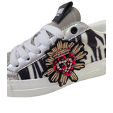 Sneaker Sacred zebrata con ricamo sacro cuore gioiello