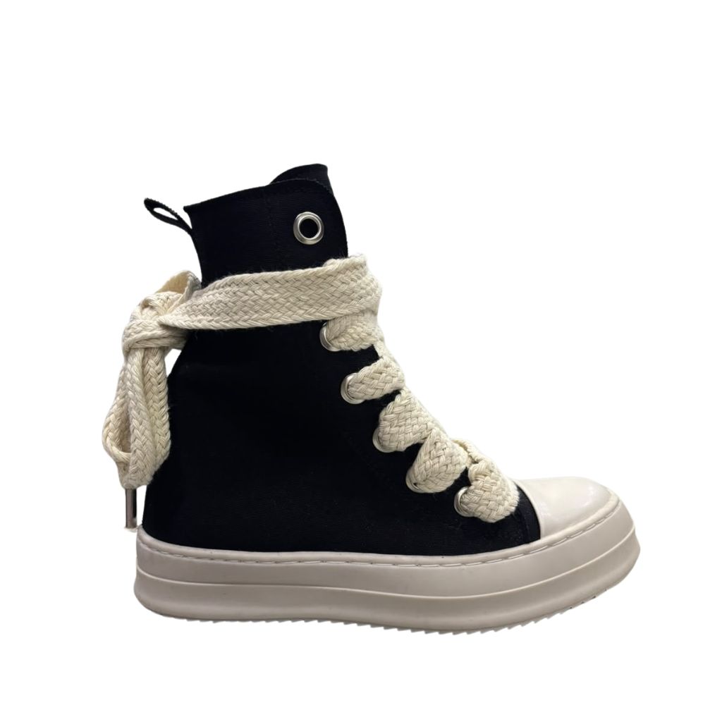 Sneakers alte unisex Censored Star in canvas nero