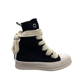 Sneakers alte unisex Censored Star in canvas nero