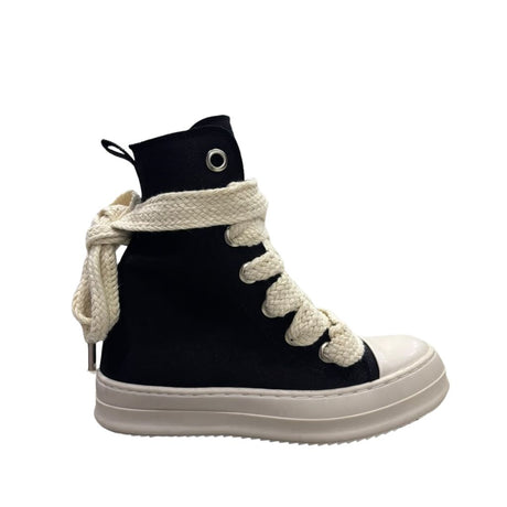 Sneakers alte unisex Censored Star in canvas nero