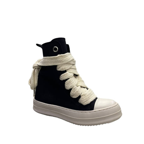 Sneakers alte unisex Censored Star in canvas nero