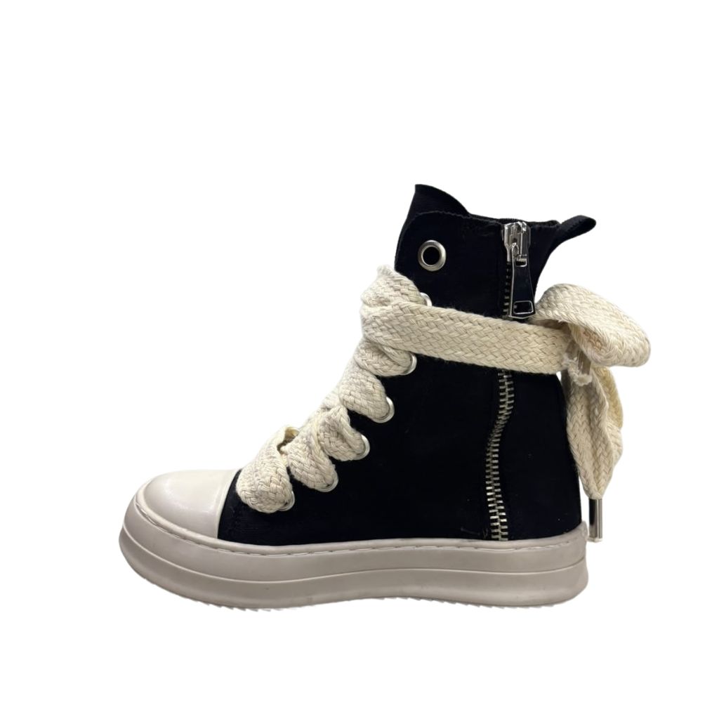 Sneakers alte unisex Censored Star in canvas nero