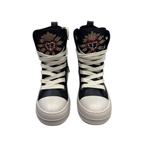 Sneakers alte unisex Censored Sacred in ecopelle nera