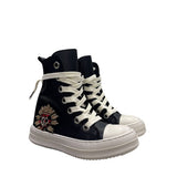 Sneakers alte unisex Censored Sacred in ecopelle nera
