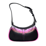County Of Milan Borsa Mezzaluna Nero / Fuxia Wings 260436