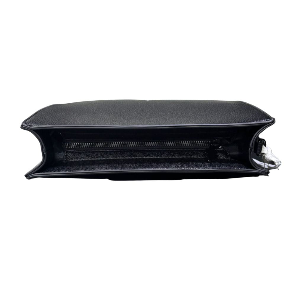 Borsello uomo County of Milan nero in ecopelle con stampa ali Wings arcobaleno multicolor