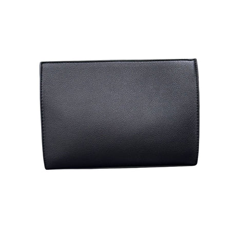 Borsello uomo County of Milan nero in ecopelle con stampa ali Wings blu royal turchese giallo