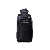 Borsello tracolla County of Milan nero ecopelle liscia stampa Wings viola rosa arancio giallo tasca retro chiappa