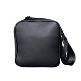 Borsello tracolla County of Milan nero ecopelle con stampa Wings blu royal rosa lilla giallo e tracolla nylon logata