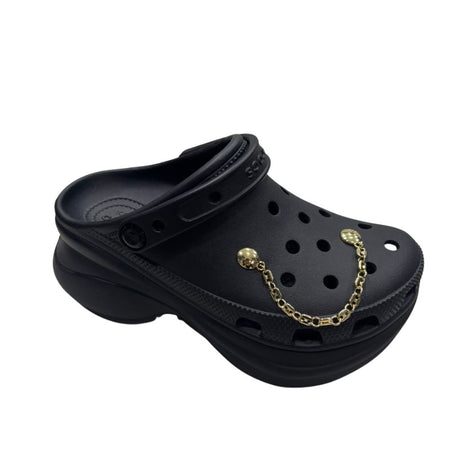 Catena charm decorativa dorata per Crocs con maglia