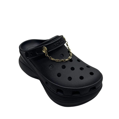 Catena charm decorativa dorata per Crocs con maglia